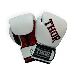 Рукавиці боксерські THOR RING STAR 16oz /PU /бело-червоно-чорні, фото 1