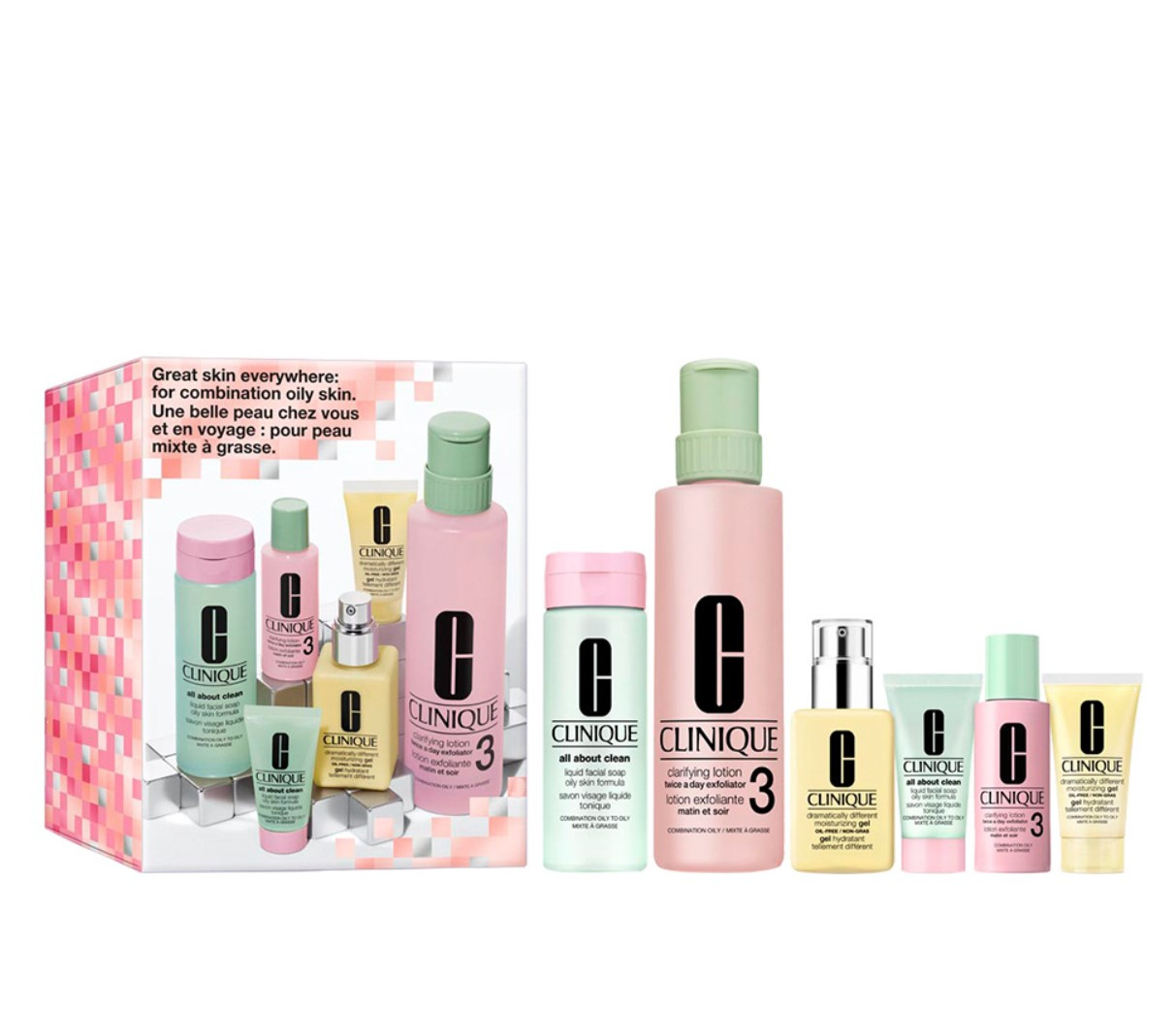 Набір для догляду за жирною і комбінованою шкірою Clinique Great Skin Everywhere, фото 1