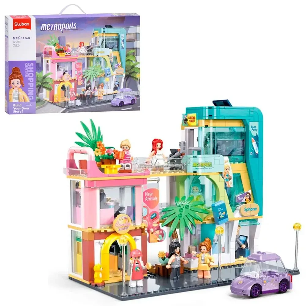Конструктор SLUBAN M38-B1268 Metropolis Магазин промышленных товаров бизнесцентр 725 деталей, фото 1