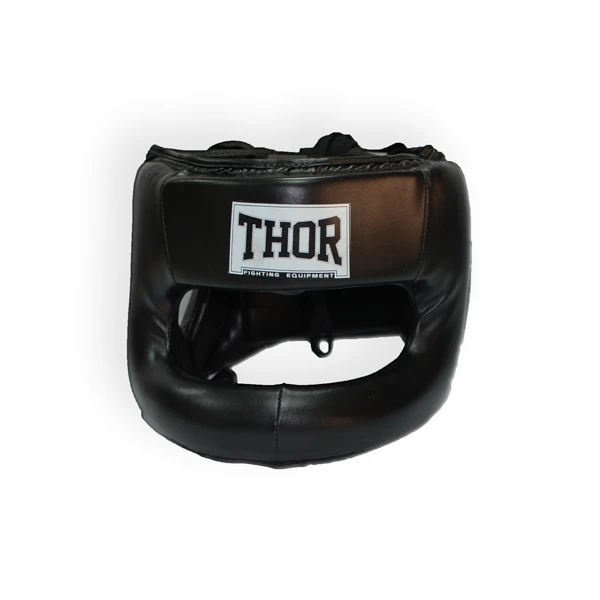 Шлем для боксу THOR NOSE PROTECTION 707 XL / Кожа / чорний