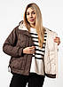 Куртка жіноча шоколадного кольору з капюшоном Vivilona, фото 6