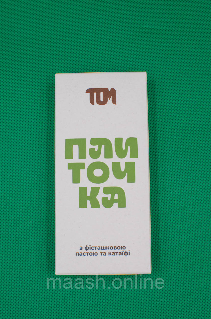 Шоколад Плиточка з Фісташковою пастою та катаїфі ТОМ, 100г