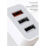 Оригінал! Зарядний пристрій XO QC 3.0 L72 30W (18W/1USB + 2.4A/2 USB) + cable Lightning White (XO-L72i-WH) - Вища Якість!, фото 3