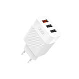 Оригінал! Зарядний пристрій XO QC 3.0 L72 30W (18W/1USB + 2.4A/2 USB) + cable Lightning White (XO-L72i-WH) - Вища Якість!, фото 5
