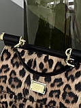 Сумка жіноча Sicily 21cm принт леопард середня Довжина Габмана, фото 3