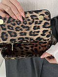 Сумка жіноча Sicily 21cm принт леопард середня Довжина Габмана, фото 6