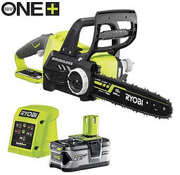 Ryobi Пила ланцюгова акумуляторна RCS1830-140B, ONE+ 18В, шина 30 см, АКБ 4.0Ач+ЗП безщіткова