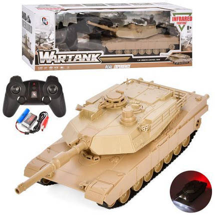 KMCX01A Танк 2.4G, р/у, 33 см, 1:30, акум, USB-зарядний, світло, у коробці 52-18-14см, фото 1
