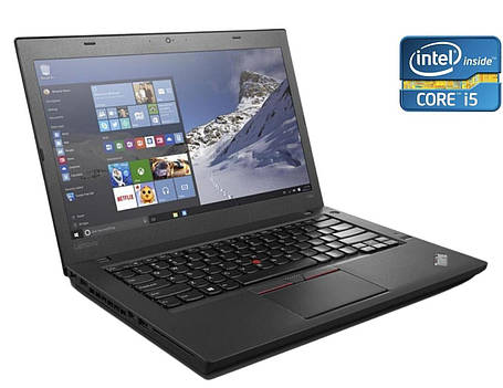 Ноутбук Б-клас Lenovo ThinkPad T470/ 14" (1920x1080)/ Core i5-7300U/ 16 GB RAM/ 256 GB SSD/ HD 520, фото 1