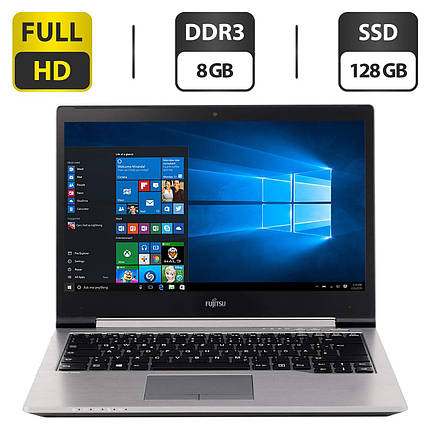 Ноутбук Б-клас Fujitsu LifeBook U745/ 14" (1920x1080)/ Core i5-5300U/ 8 GB RAM/ 128 GB SSD/ HD 520, фото 1