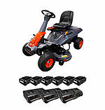 Садовий акумуляторний райдер GTM BRM96 + комплект АКБ і ЗП, фото 3