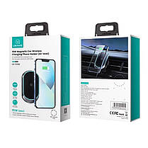 Тримач для мобільного Usams US-CD170 Magnetic Car Wireless Charging Phone Holder (Air Vent) 15 W (With Magnetic, фото 3