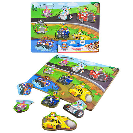 KMKH20/058 Дерев'яна іграшка KidsHits Paw Patrol вкладки 30*22*1,5 см, фото 1