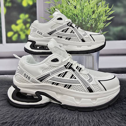 Кросівки жіночі Lady Lily білі еко-шкіра з сіткою 4772, фото 1