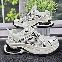 Кросівки жіночі Lady Lily білі еко-шкіра з сіткою 4772, фото 4