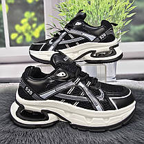 Кросівки жіночі Lady Lily чорні еко-шкіра з сіткою 4772, фото 2