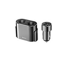 Автомобільний зарядний пристрій Baseus High Efficiency One to Two Cigarette Lighter Black, фото 3