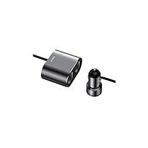 Автомобільний зарядний пристрій Baseus High Efficiency One to Two Cigarette Lighter Black, фото 4