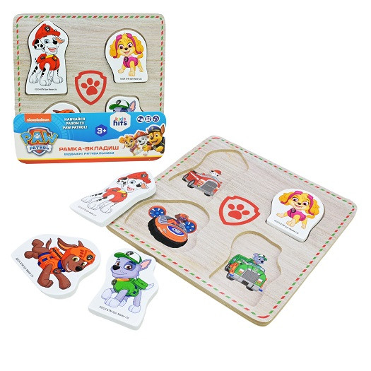 KMKH20/052 Дерев'яна іграшка KidsHits Paw Patrol вкладки у плівці 14,8*14,8*0,6 см