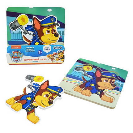 KMKH20/053 Дерев'яна іграшка KidsHits Paw Patrol пазли-вкладки в плівці 14,8*14,8*0,6 см, фото 1