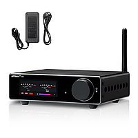 Підсилювач звуку AIYIMA A80 black+блок живлення 48 V. Bluetooth 5.1, AUX, 300Wx2 (TPA3255)