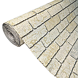 Шпалери вінілові 10.05 × 1.06 м Слав’янські шпалери 2086-04, бежеві під цеглу для залу, спальні, коридору, дитячої кімнати, фото 2