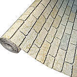 Шпалери вінілові 10.05 × 1.06 м Слав’янські шпалери 2086-04, бежеві під цеглу для залу, спальні, коридору, дитячої кімнати, фото 7