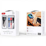 Оригінал! Зарядний пристрій XO CC55 QC3.0 18W (2USB/2.4A) + USB - Lightning + MicroUSB + Type-C Black (XO-CC55-BK) - Вища Якість!, фото 2