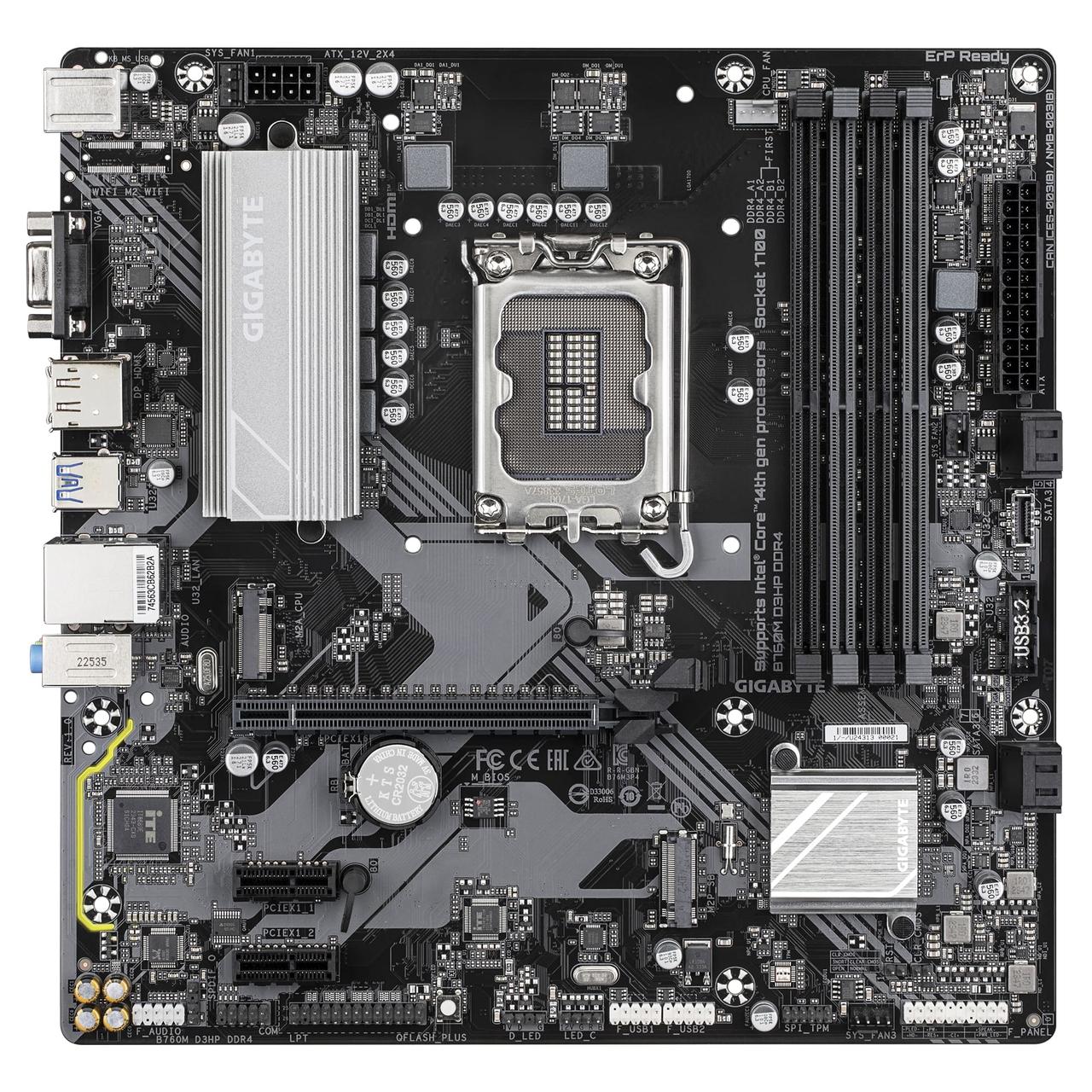 Gigabyte Материнська плата B760M D3HP DDR4 s1700 b760 4xDDR4 M.2 HDMI DP D-Sub mATX