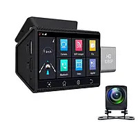 Відеореєстратор 3" 4G Sim GPS WIFI Android Bluetooth Hand Free Full HD DVR K11 Plus з камерою заднього огляду