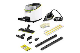Karcher Пароочисник SC 4 Deluxe Iron, 2200Вт, 1300мл, 4Бар, праска, швабра, білий