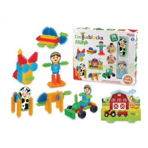 Конструктор DEDE Ферма 75 елементів Cactus в коробці 32х32х7 см