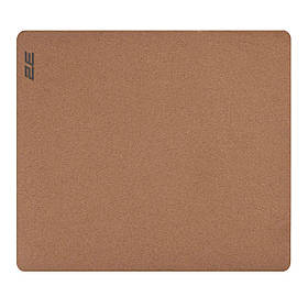 2E Килимок для миші CORK, M(450x400x2мм), коричневий