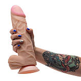 Фалоїмітатор із кібершкіри EGZO ГІГАНТ на присоску 29 х 6,3 см, фото 7