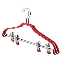 ARDESTO Набір вішаків з прищіпками 42см, 2шт, метал, ПВХ, червоний