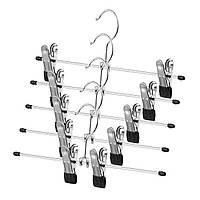 ARDESTO Набір вішаків з прищіпками для штанів 30cm, 5шт, метал, ПВХ, чорний