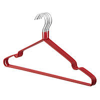 ARDESTO Набір вішаків 40.5см, 5шт, метал, ПВХ, червоний