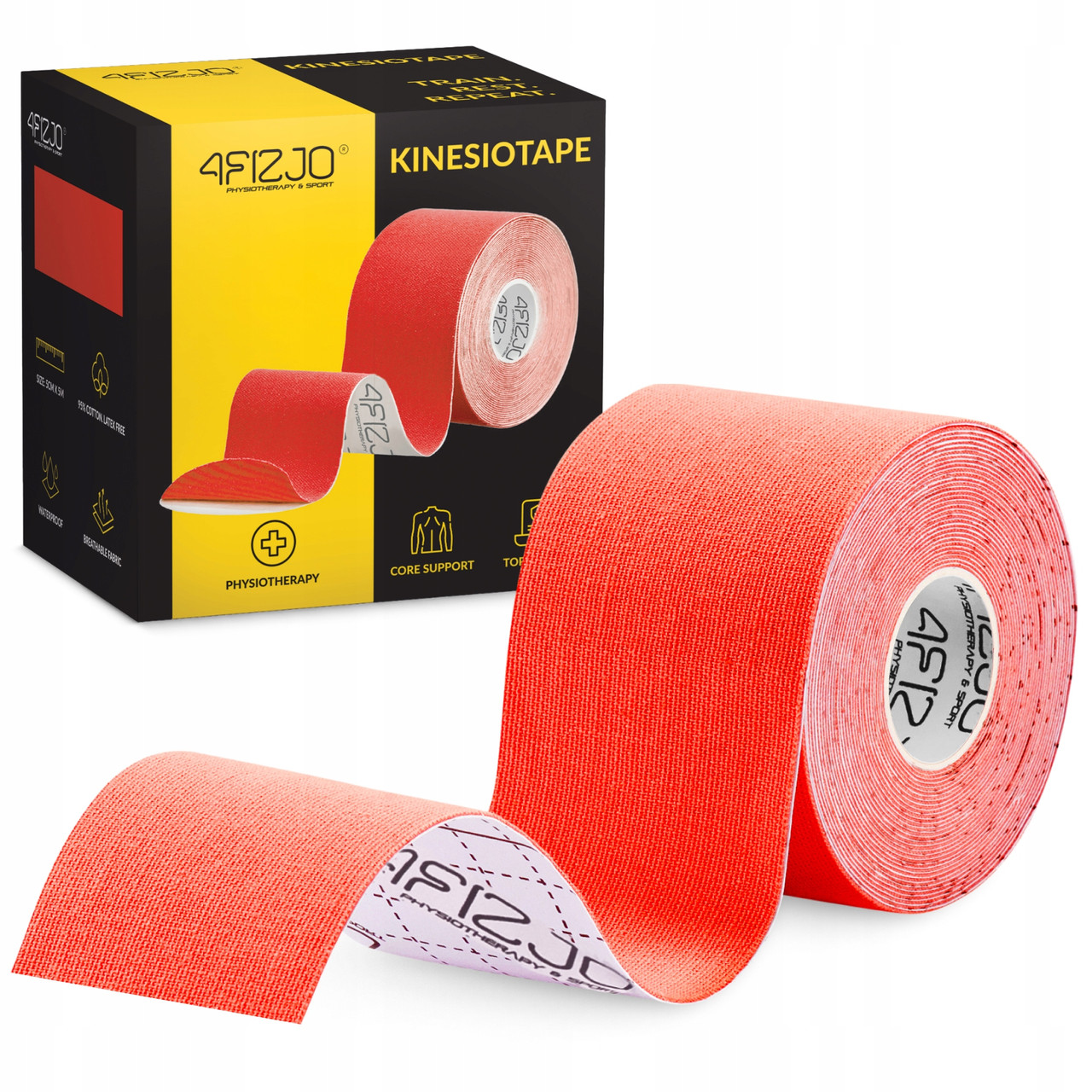 Стрічка кінезіологічна (кінезіо тейп) 4FIZJO 5 см x 5 м Red (P-5907739318800)