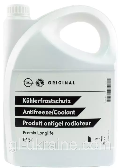 Антифриз General Motors Dex-Cool Premix Longlife -25C (синій), 5л (95599872)