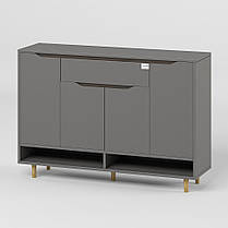 Тумба для взуття у передпокій LION Салліван Тумба-2 Антрацит (LION-041118) ТОП, фото 2