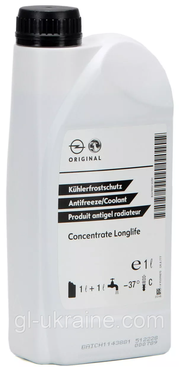 Антифриз-концентрат General Motors Concentrate Longlife -80C синій, 1л (95599870)