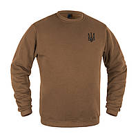 Світшот зимовий Тризуб Logo 2XL Coyote Brown |neper-UA28|