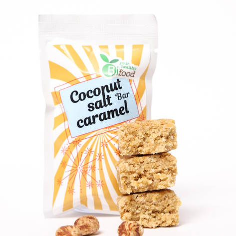 Батончик Кокосова солона карамель 40 г ТМ Bifood, фото 1