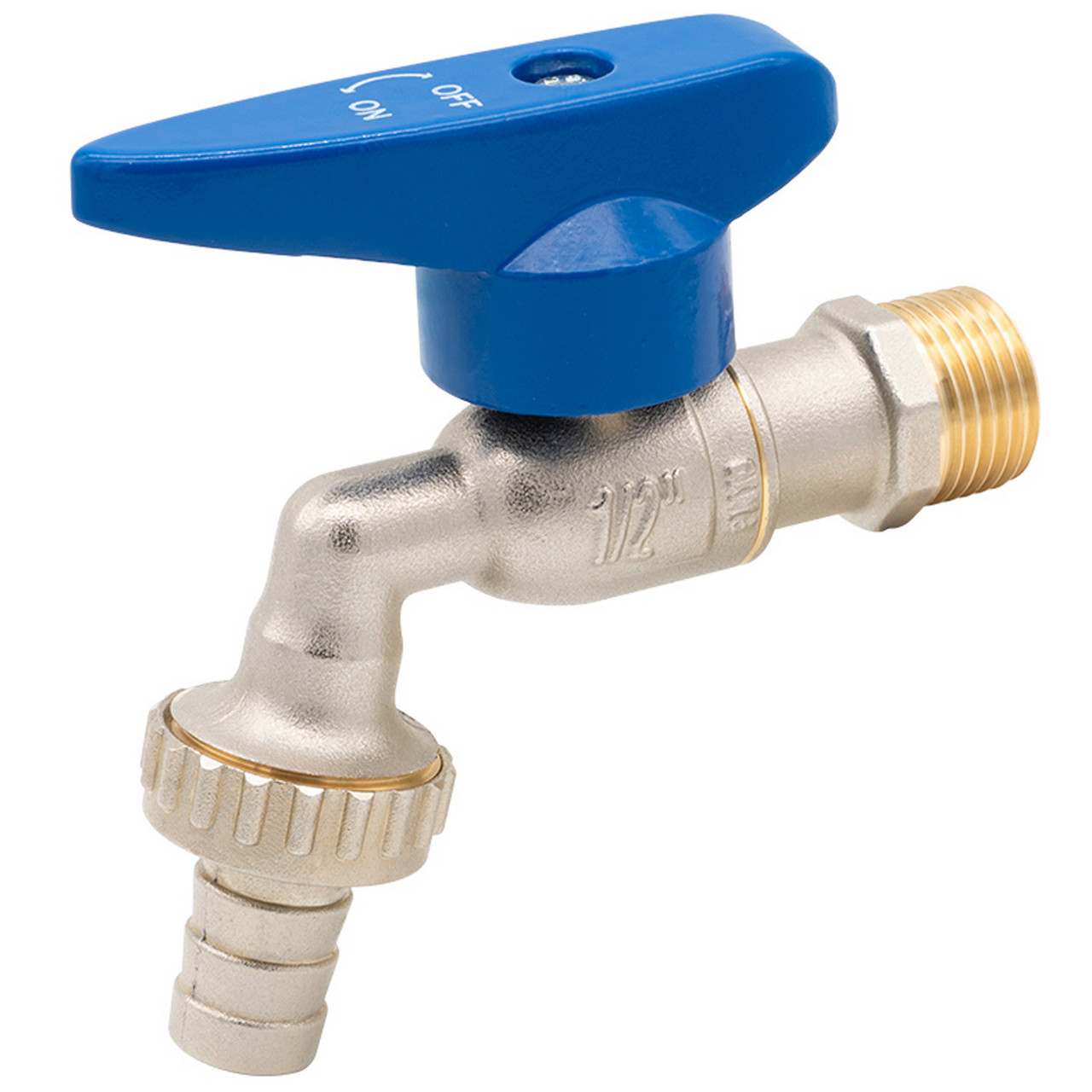 Поливальний кран ICMA 598 1/2" зв-штуцер PN10бар 89598AD12, фото 1