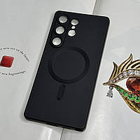 Чохол для Samsung S25 Ultra. Чорний матовий колір, з захистом камери