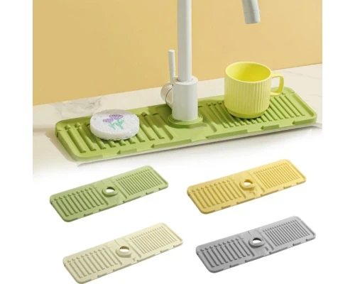 Насадка силіконова-бризговик на змішувач для раковини, кухонний силіконовий килимок для миття SV227, фото 1