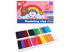 Пластилін Yes, 24  кол., 480г "Line Friends"