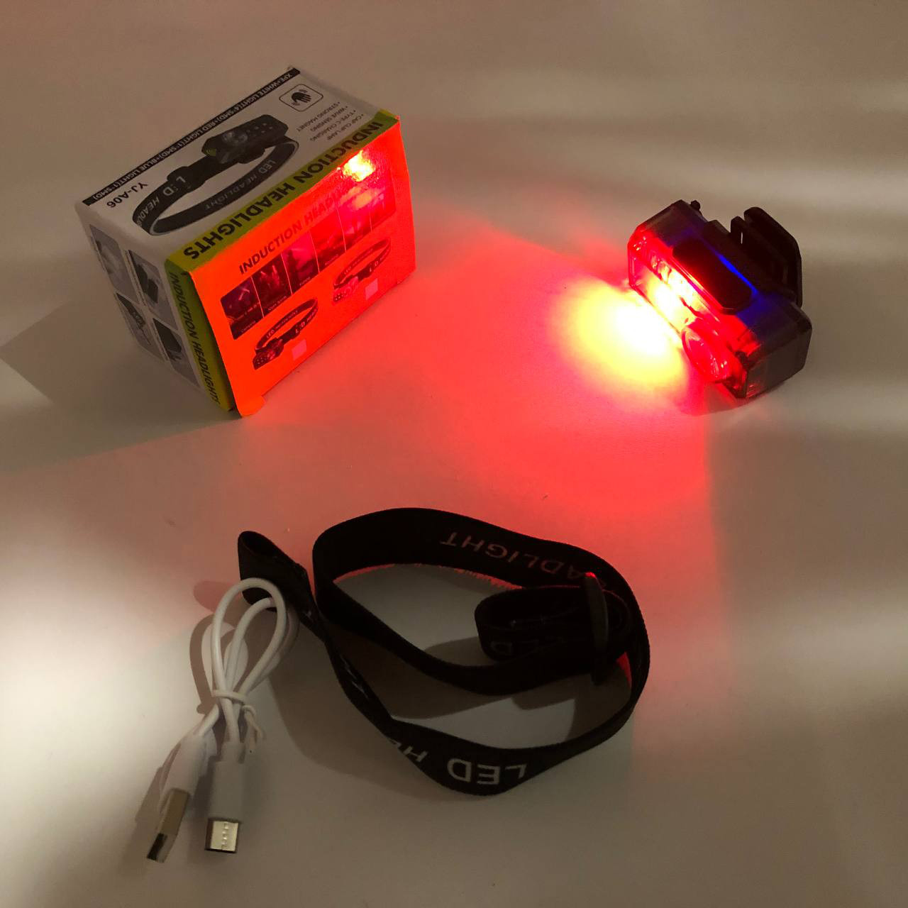Світлодіодний налобний ліхтарик YJ-A06-LED+6SMD, Налобний прожектор, Потужний ліхтар WC-153 на голову, фото 1