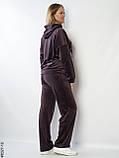 8327-10 Спортивний костюм жіночий на блискавці велюр напівбатал (4 од: 48,50,52,54), фото 2