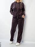 8327-10 Спортивний костюм жіночий на блискавці велюр напівбатал (4 од: 48,50,52,54), фото 5
